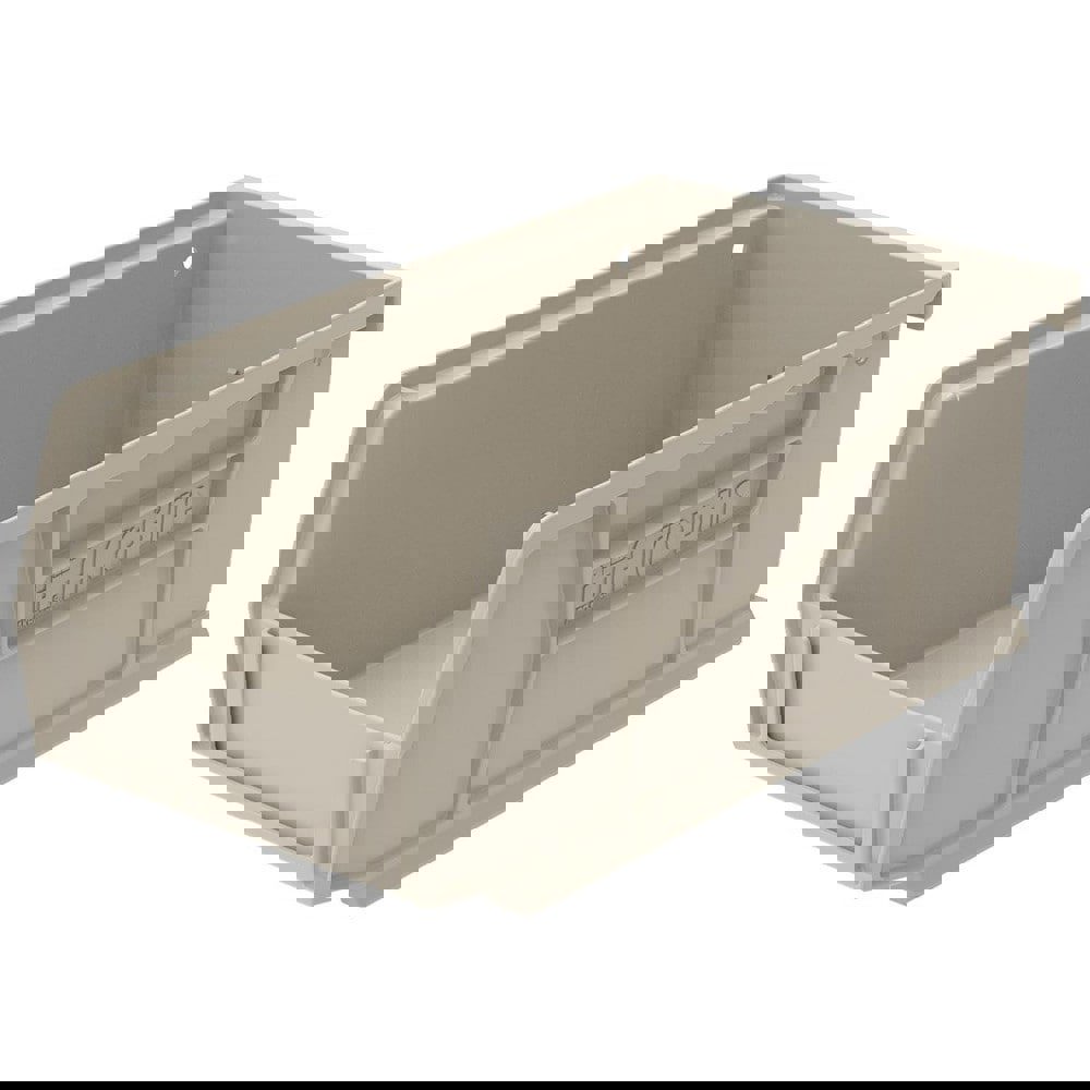 Plastic Hopper Stacking Bin: Gray